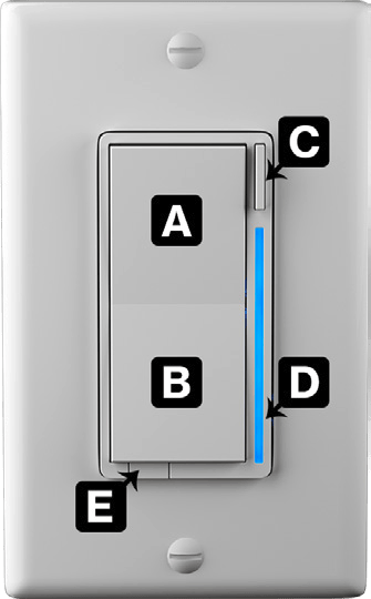 Inovelli Blue Series Fan Switch - Front View